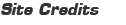 Site Credits