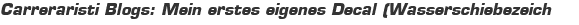 Carreraristi Blogs: Mein erstes eigenes Decal (Wasserschiebezeich
